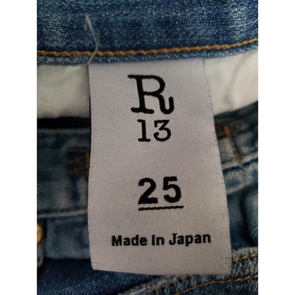 R13 Slouch Skinny Jeans in Light Vintage Wash Sz 25 R13WM8091-47 Distressed (F - Picture 4 of 11